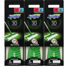 3 X Swiffer Sweeper 3D Propre 3x Thicker Lave-Sol