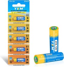 5 Pack A27 12 Volt Alkaline Battery LR27A MN27 L828F 27A 12V Battery for Ceil...