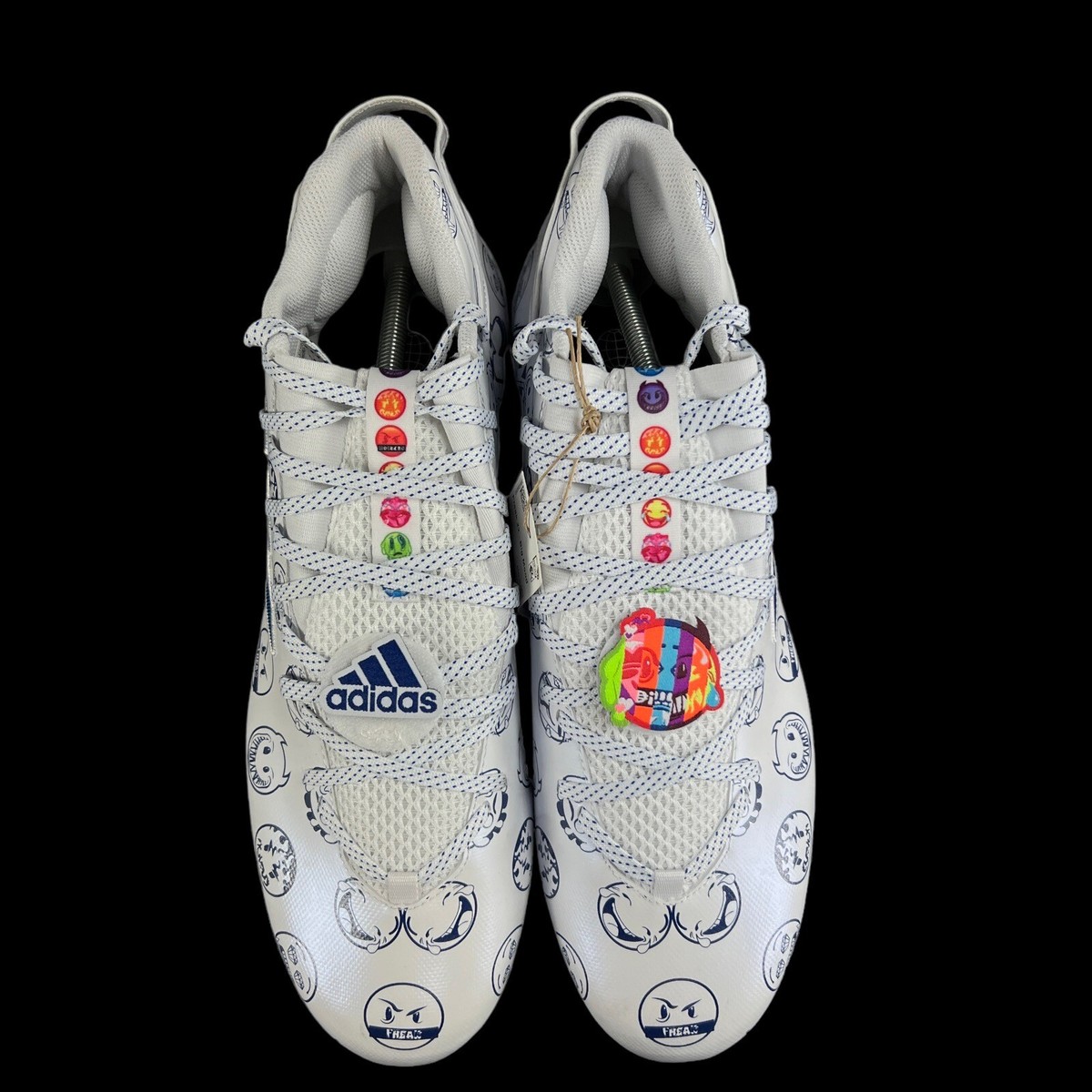 Adidas Men\'s Size 14 Freak 22 Big Mood Football Cleats White Blue GZ6902 New Adidas Freak 22 Big Mood GZ6902 Football Cleats White/Blue  main image 4