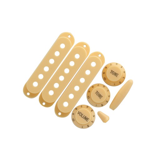 Cubiertas de pastilla para guitarra SSS ST 2T1V perillas barra de trémolo punta de interruptor 52/52/52 mm - Imagen 2 de 10