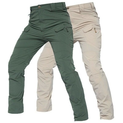Uomo Militare Pantaloni Elasticizzato Asciugatura Veloce Tattico Cargo  Lavoro | eBay