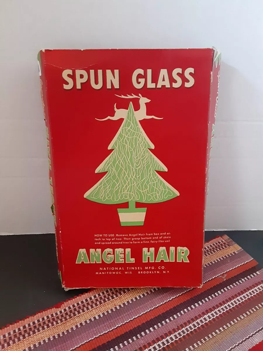 Vintage Angel Hair Christmas Decorations National Tinsel Co Spun Glass