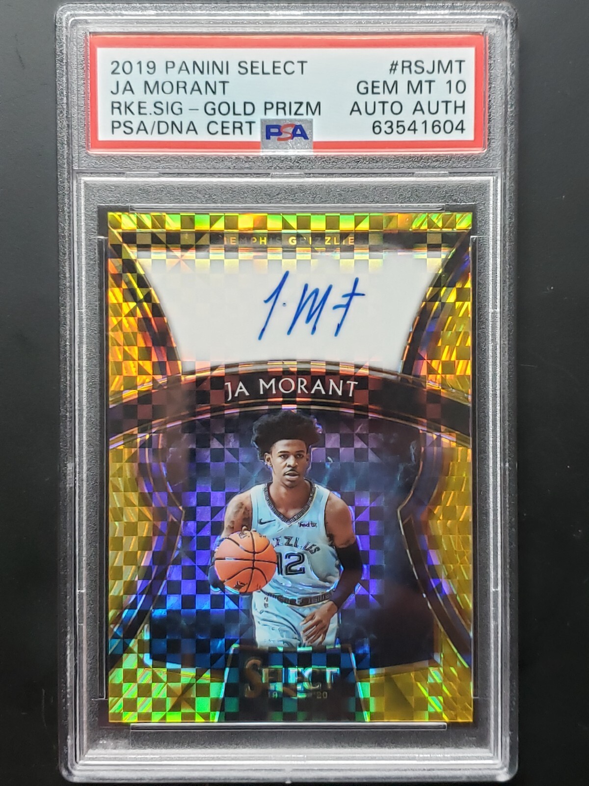🔥 2019 PANINI SELECT JA MORANT GOLD PRIZM ROOKIE AUTO /10 GEM MINT PSA 10 🔥