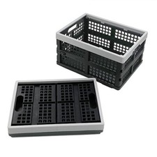 16-Liter Collapsible Storage Crates/Stackable Storage Container Basket Set of 2