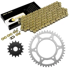 Drive Chain & Sprockets Kit for Kawasaki GPZ500S Ninja 500 EX500A 1987-1993 Gold