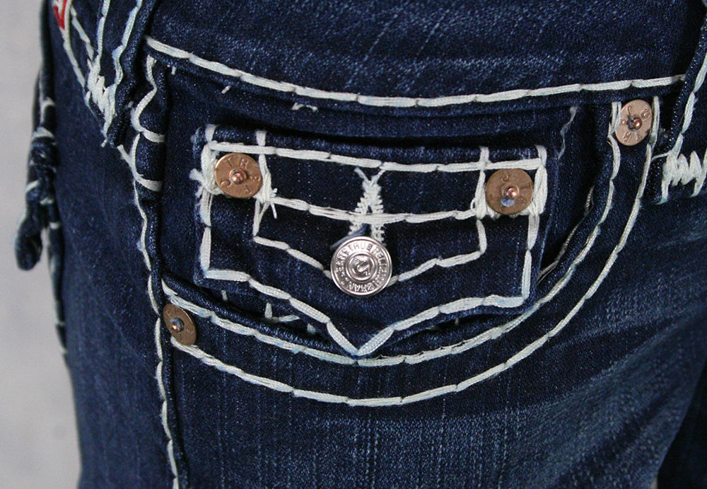 True Religion Jeans Women's Billy Super T Gridiron dark blue wash