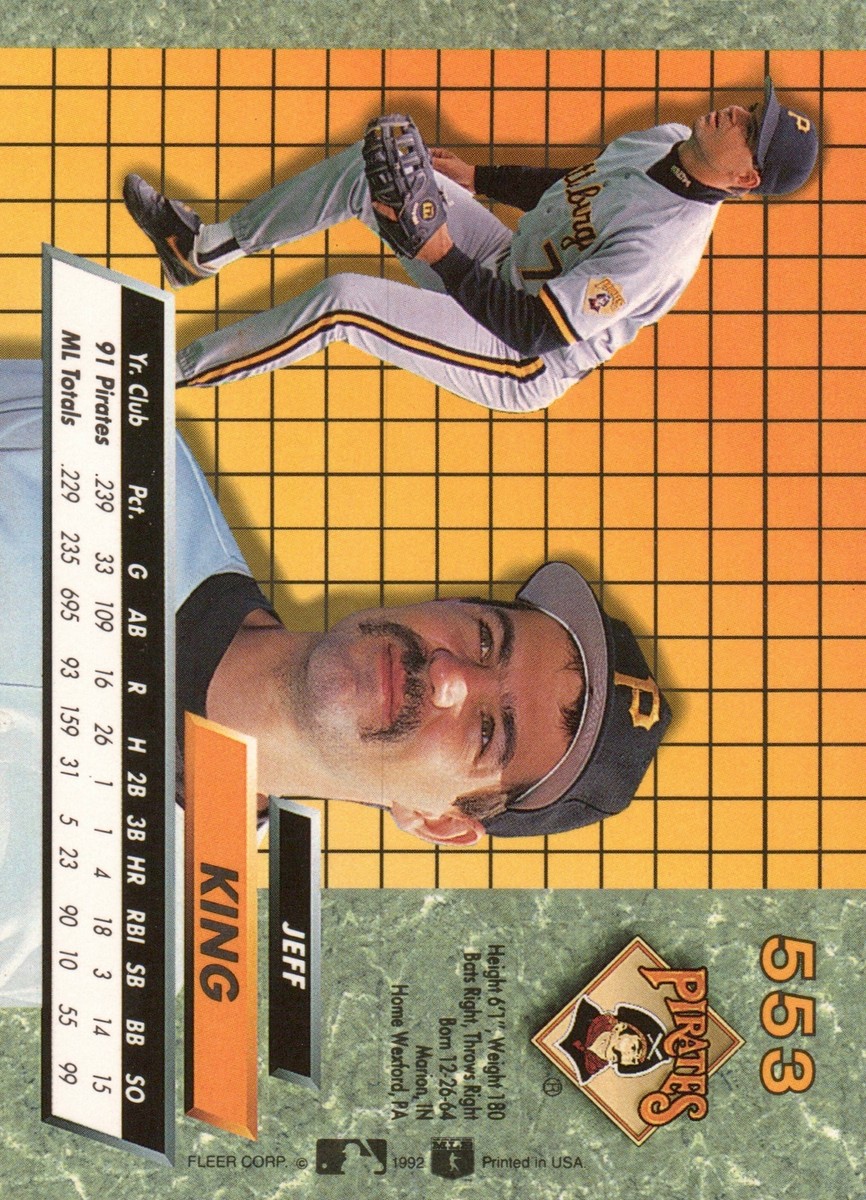 1992 Ultra # 553 Jeff King Pittsburgh Pirates | eBay