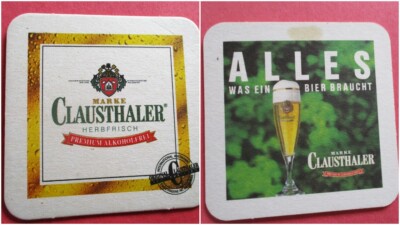 Clausthaler Alles Was ein Bier Braucht Everything a Beer Needs Coaster Beer Mat
