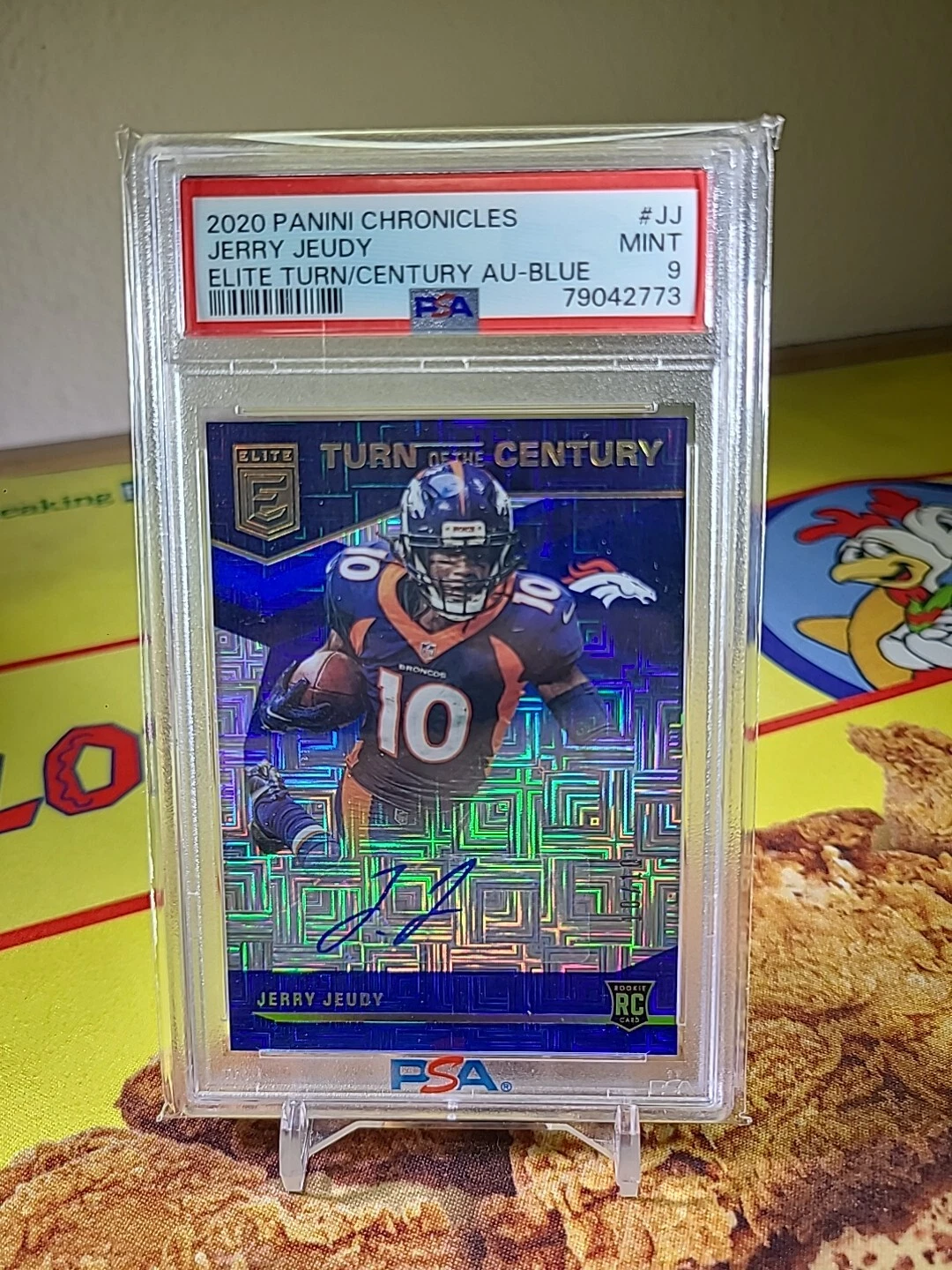 Jerry Jeudy Panini Chronicles Elite Turn of the Century Autographs #JJ Blue