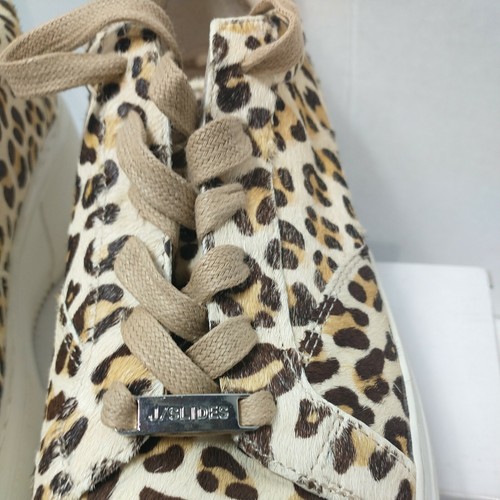 J/Slides Damen hellbraun Leder Leopard Mode Sneaker Größe 7,5M - Bild 5 von 10