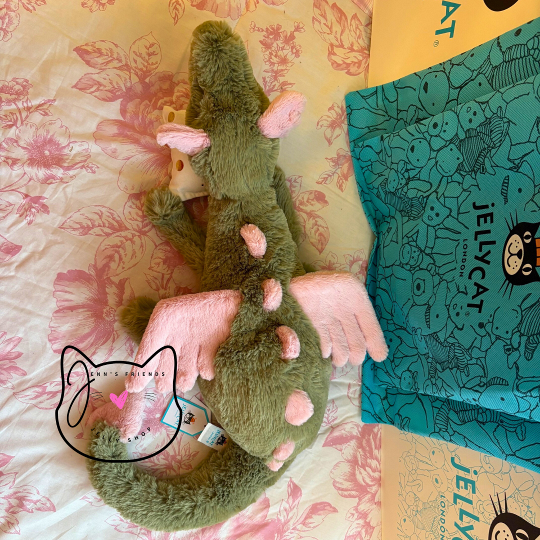 AUTHENTIC Jellycat MALACHY DRAGON Large with Dustbag New BNWT