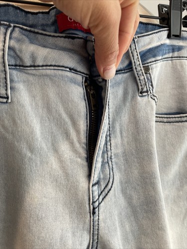 Guess Men’s Sammy Super Stretch Skinny Jeans Light Blue Distressed Size 3o - Picture 6 of 14