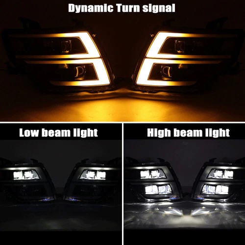 2X Faro proiettore anteriore dinamico led per mitsubishi pajero montero v93 v97 2009-2021 - Foto 9 di 19