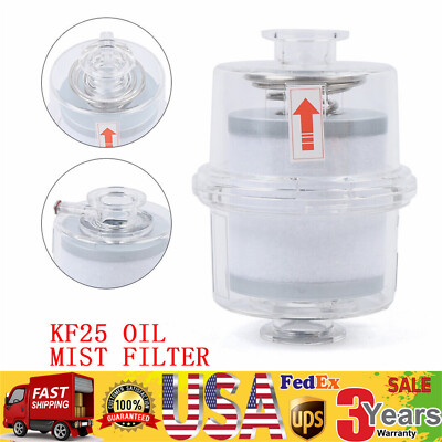 Oil Mist Filter Vacuum Pump Fume Separator Exhaust Transparent KF25 Interface!