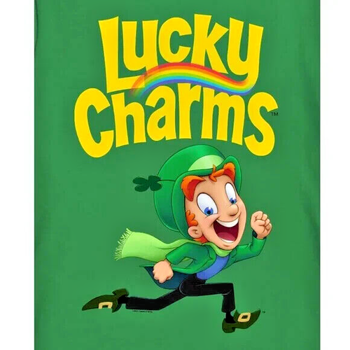Lucky Charms Cereal Short Sleeve Graphic Crewneck Shirt Size Unisex Size 8 NEW - Picture 2 of 3