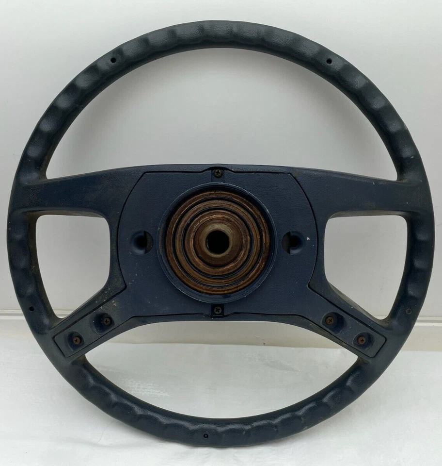 1984-1986 Lincoln Mercury Blue 4 Spoke Steering Wheel Cruise Control Horn Cap - Image 3 of 4