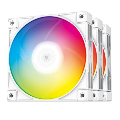 Deepcool Fc120 White Plus 3-In-1 Addressable Rgb 3 Fan Pack