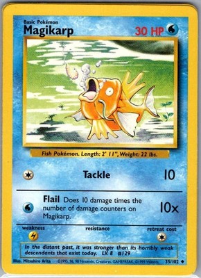 Magikarp - 035/102 - Base Set - Pokemon TCG Card - Vintage - Near Mint