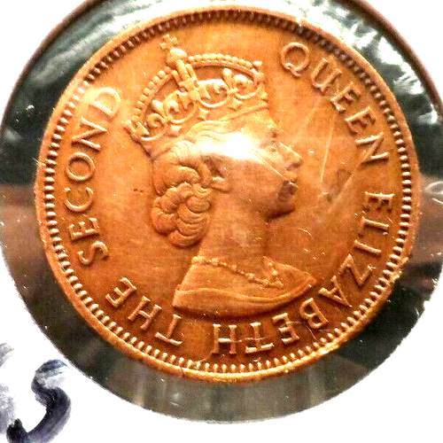 CIRC. MONETA 1 CENTESIMO 1965 TERRITORIO BRITANNICO DEI CARAIBI (110519)..... - Foto 1 di 3