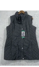 Weatherproof Women's Quilted Puffer Vest Size.XL.  BK