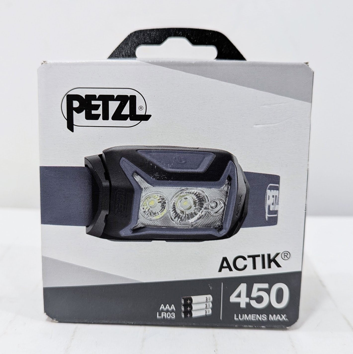 Petzl ACTIK 450 Lumens LED Headlamp with Red Lighting - Black