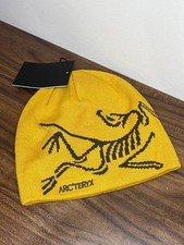 Arc'teryx Bird Head Toque Beanie Yellow Wool Winter Hat Unisex Warm Knit NWT