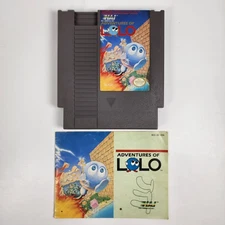 Adventures of Lolo (Nintendo NES, 1989) Cartridge & Manual Only