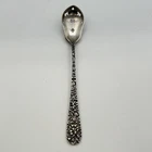 Vintage Stieff Rose Sterling .925 Silver Olive Spoon Pierced Bowl Repousse