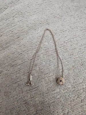 Auth tiffany & co 925 silver love knot necklace