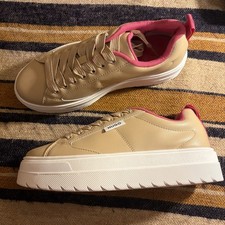 Hugo Boss Mujer Desnudo Rosa Plataforma Tenis Tenis Tenis Lyssa Talla 40 Nuevo Preparación