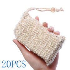 20X Natural Sisal Soap Bag Exfoliating Soap Saver Pouch Holder Soft for Skin