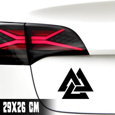 AUTO AUFKLEBER ''VALKNUT'' 29X26CM ODIN RUNEN WALHALLA WOTANSKNOTEN #0081