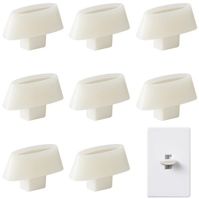 8 Pcs Dimmer Replacement Knob White Dimmer Slide Knobs Light Switch Button Rep
