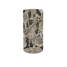 Zambezi Raven Safari Tall Drum Lamp Shade Silhouette Cylindrical Lampshade