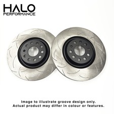 VW Golf R 2013-2019 Front Forza Sport Grooved Brake Discs HALO