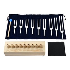 Solfeggio Tuning Fork Set, 9 Set Tuning Forks for Healing, Sound Therapy, Kee...