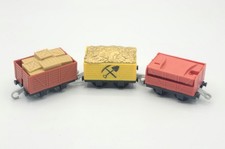 Thomas  Friends Trackmaster Lot of 3 Train Cars Cargo Flat Bed Mining Gold Box