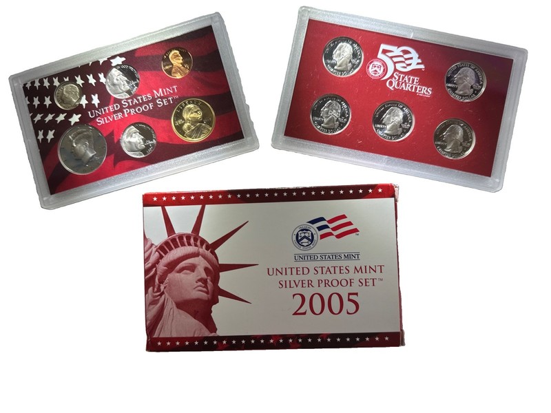 2005-S United States Mint 90% Silver Proof 11 Coin Set In OGP COA