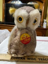 Vintage Steiff "Wiggi" Owl Plush 15cm 2625/15 Complete Tags