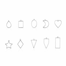 Open Bezel Pendants for Resin 10 Styles Open Frame Pendant Assorted Geometric Ho