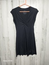 Patagonia Medium Black Dress Bandha Twist Knot Front Travel Versatile