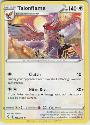 Talonflame 140/203 Rare Evolving Skies Near Mint