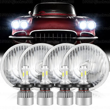 4pcs Fit Chevy Impala Bel Air 1962-1975 5.75 5-34 Round Headlights Hilo Beam