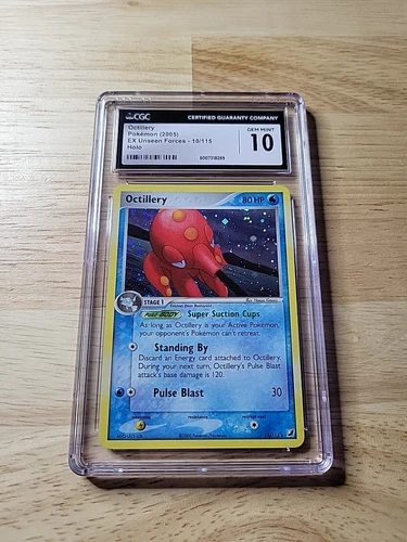Pokemon Octillery 10/115 Reverse Holo EX Unseen Forces - CGC 10