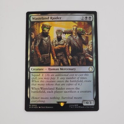 MTG Wasteland Raider FOIL Rare Fallout PIP 0052 Magic Card Black Human