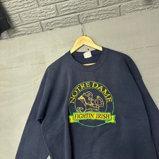 Nutmeg Mills Notre Dame Fighting Irish Crewneck Sweatshirt XL Navy Blue