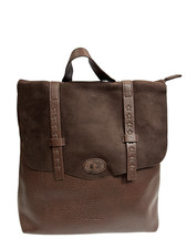 NAJ-OLEARI Zaino Donna,  31x29x11,5  cm, Marrone, con Patta