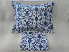 Ralph Lauren PORCELAIN ROSETTE BLUE New Fabric Handmade 2 STANDARD Pillow shams