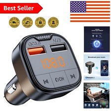 Dual USB Bluetooth Car Adapter with Hands-Free Calling  Clear Audio Experience