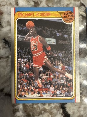 88-89 MJ Michael Jordan Fleer All Star Team  #120 And 1988 MJ Superstar